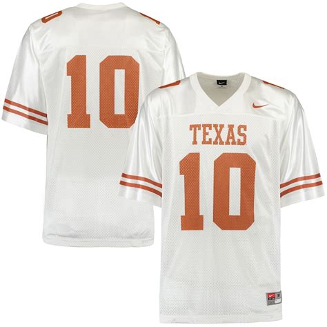 men's nike 10 white texas longhorns vintage replica jersey|vintage texas longhorns t shirts.